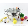 New two layer induction steamer pot/stinless steel food steamer